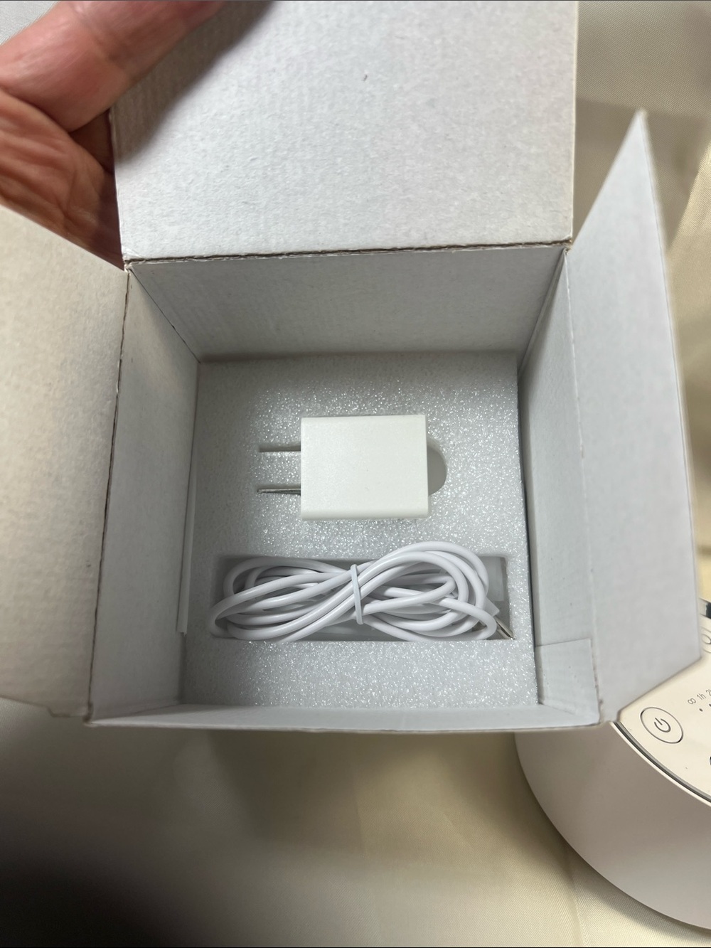 Compact White Sound Machine with Touch Controls - Picture 5 of 5